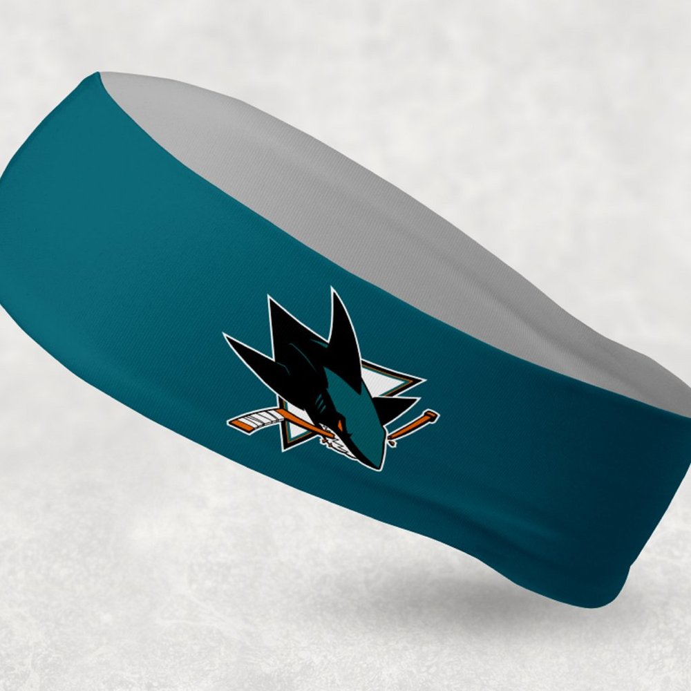 2 Pack - NEW - Reversible San Jose Sharks Headband